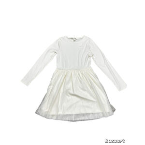 NWT Crewcuts J. Crew Factory Mixed-Media Tulle Dress Long Sleeve Ivory size 12
